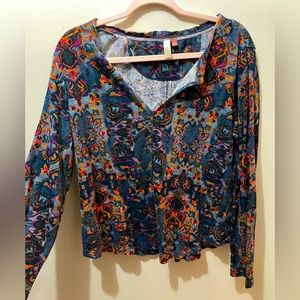 Anthropologie Pilcro Long Sleeve Top, Size XL